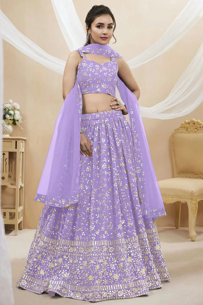 Georgette Embroidery A Line Lehenga Choli LC1010265