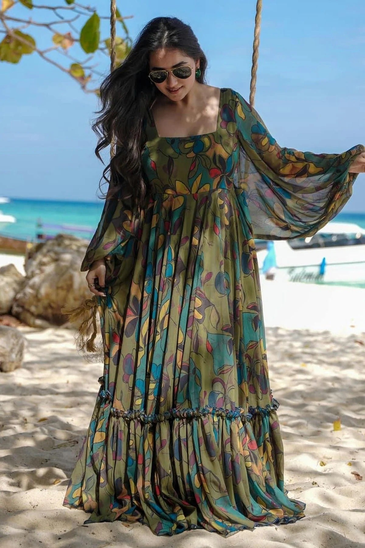 Georgette Readymade Long Gown GW1110566 B