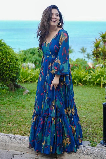 Georgette Readymade Long Gown GW1110567 B