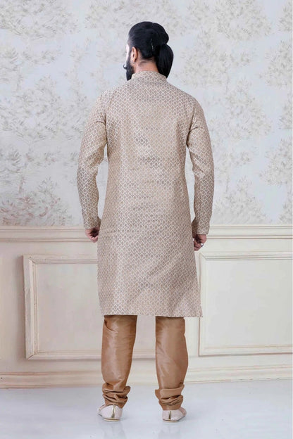Gold Colour Brocade  Festival Wear Kurta Pajama KP1130075 A