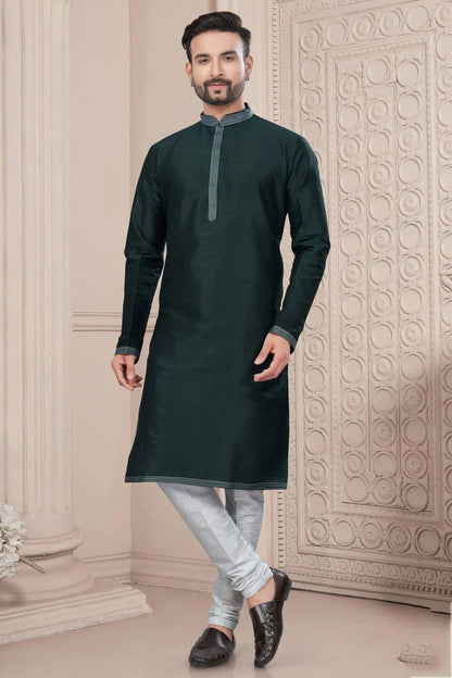 Green Art Silk Kurta Pajama KP1040701