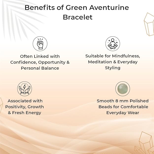Green Aventurine 8mm Round Beads Bracelet – Natural Luck & Prosperity Crystal Bracelet