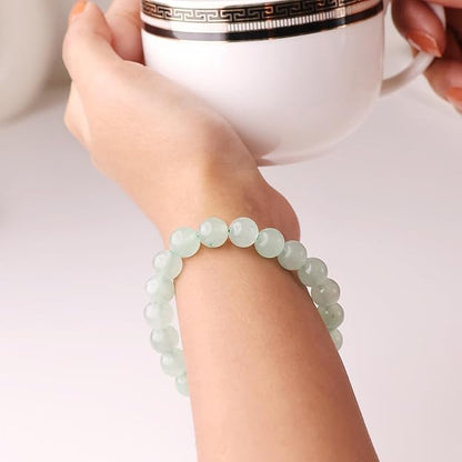 Green Aventurine 8mm Round Beads Bracelet – Natural Luck & Prosperity Crystal Bracelet