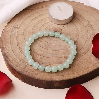 Green Aventurine 8mm Round Beads Bracelet – Natural Luck & Prosperity Crystal Bracelet