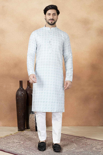 Green Colour Art Silk Digital Print Work Kurta Pajama