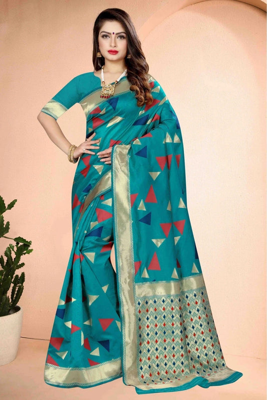 Green Colour Banarasi Art Silk Traditional Saree SD1120745