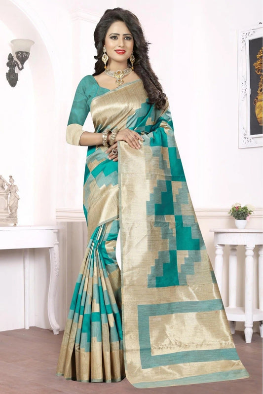 Green Colour Banarasi Art Silk Woven Saree SD1120164