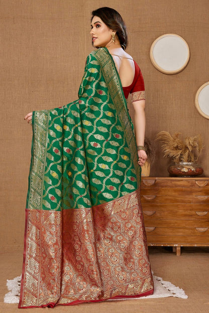 Green Colour Banarasi Silk Saree SD1110245 A