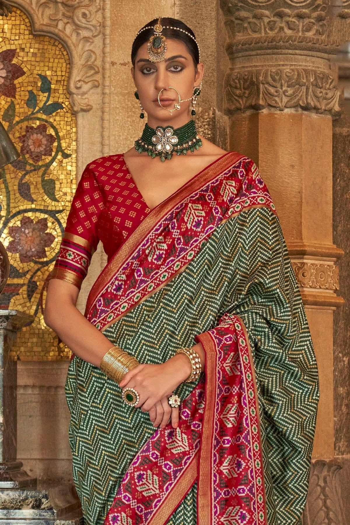Green Colour Banarasi Silk Saree SD1110265 A
