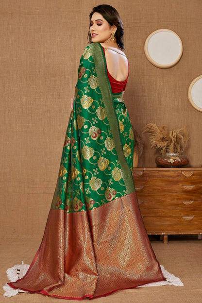 Green Colour Banarasi Silk Saree SD1110289 A