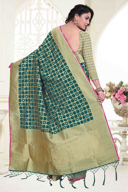 Green Colour Banarasi Silk Traditional Saree SD1120480 A