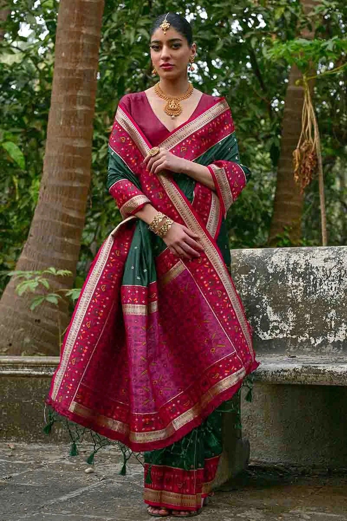 Green Colour Banarasi Silk Traditional Saree SD1260060 A