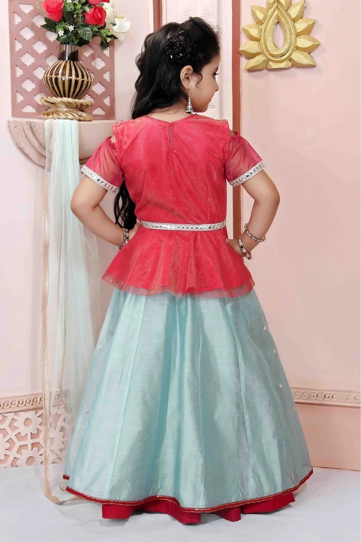 Green Colour Chanderi Silk Party Wear Lehenga Choli GW1070005 A