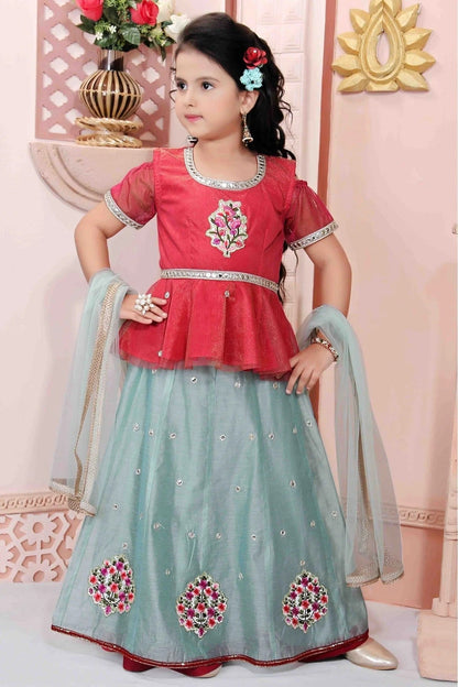 Green Colour Chanderi Silk Party Wear Lehenga Choli GW1070005