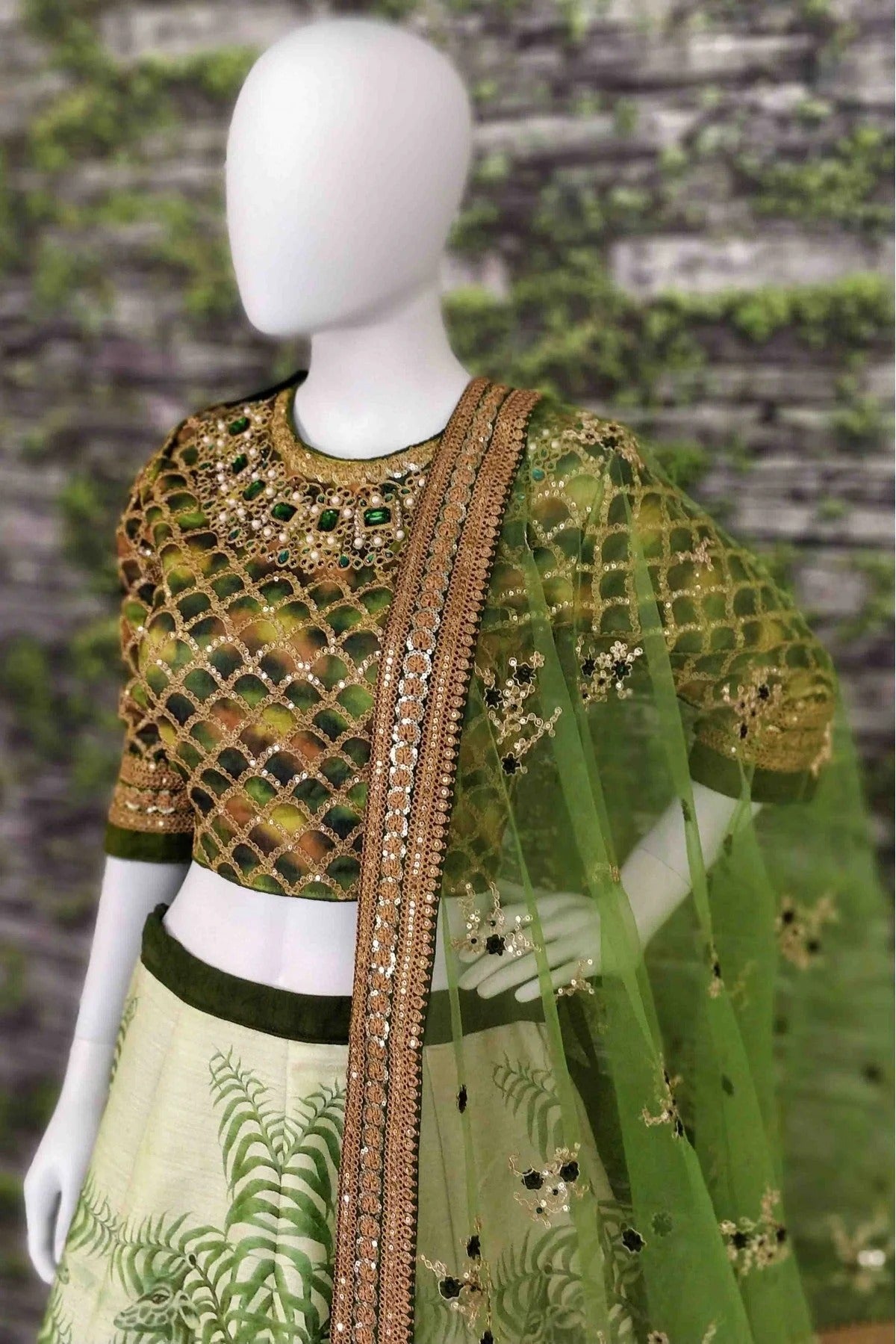 Green Colour Chennai Silk Lehenga Choli LC1010049 B