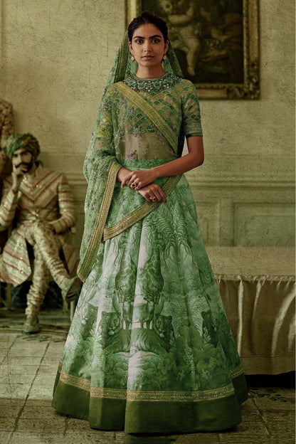 Green Colour Chennai Silk Lehenga Choli LC1010049