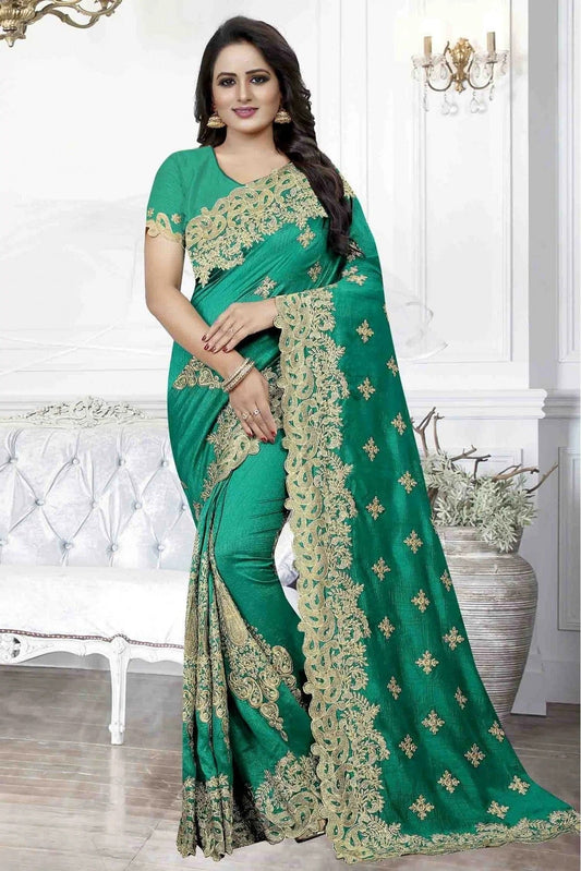 Green Colour Cherry Silk Designer Saree SD1120492