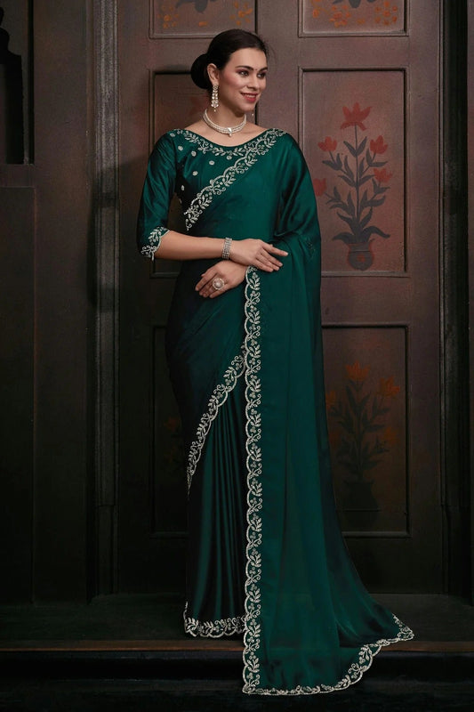 Green Colour Chiffon Designer Saree LC1121771