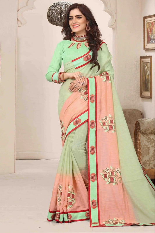 Green Colour Cotton Silk Designer Saree SD1120469