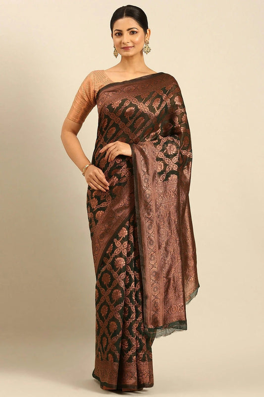 Green Colour Cotton Traditional Saree SD1102513