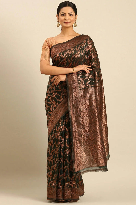 Green Colour Cotton Traditional Saree SD1102529