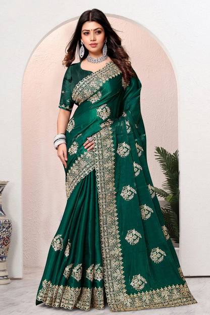 Green Colour Crepe Silk Saree SD1091014