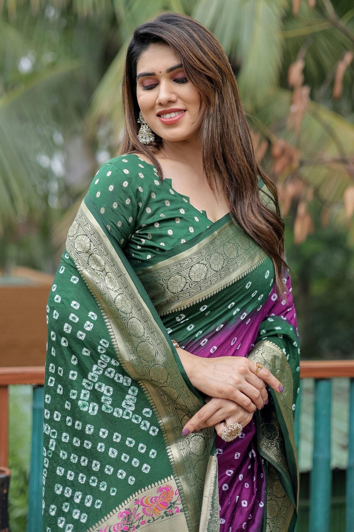 Green Colour Dola Silk Paithani Saree SD1110919 A