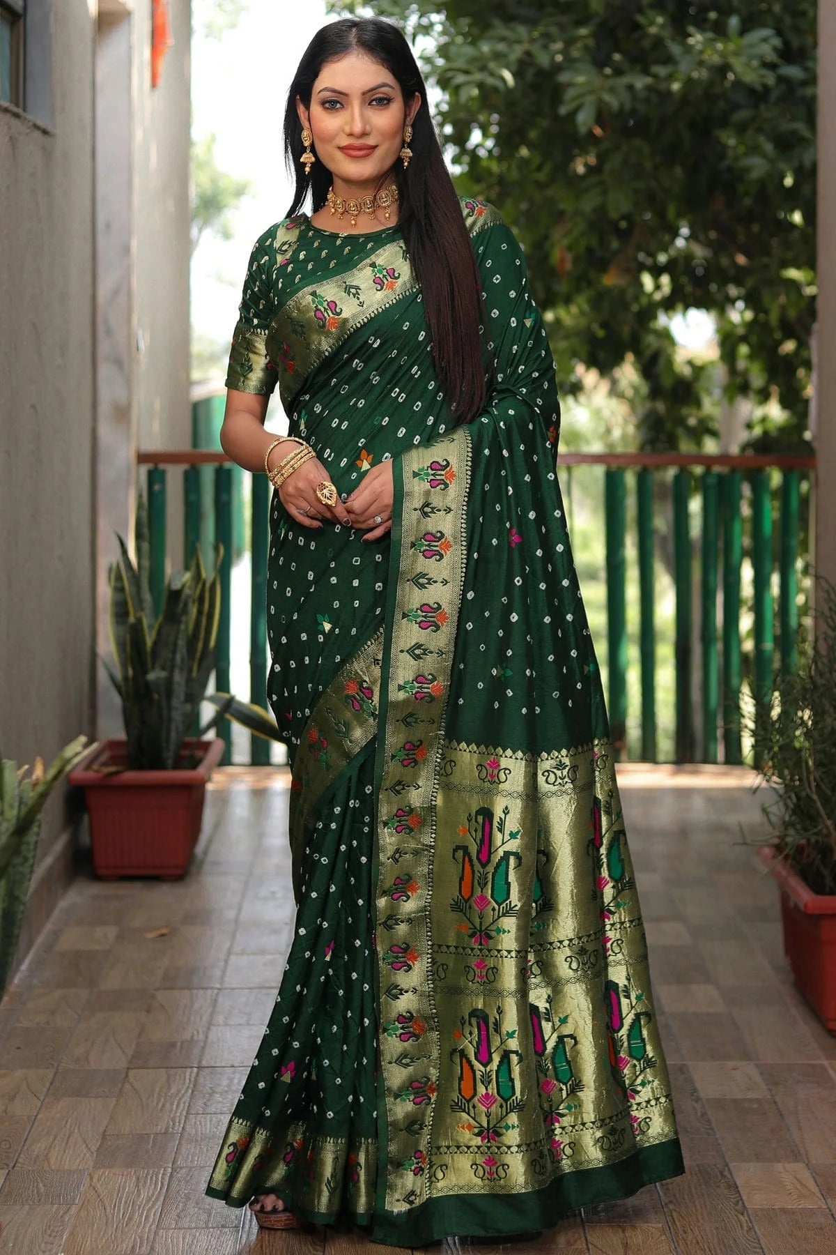 Green Colour Dola Silk Paithani Saree SD1110939