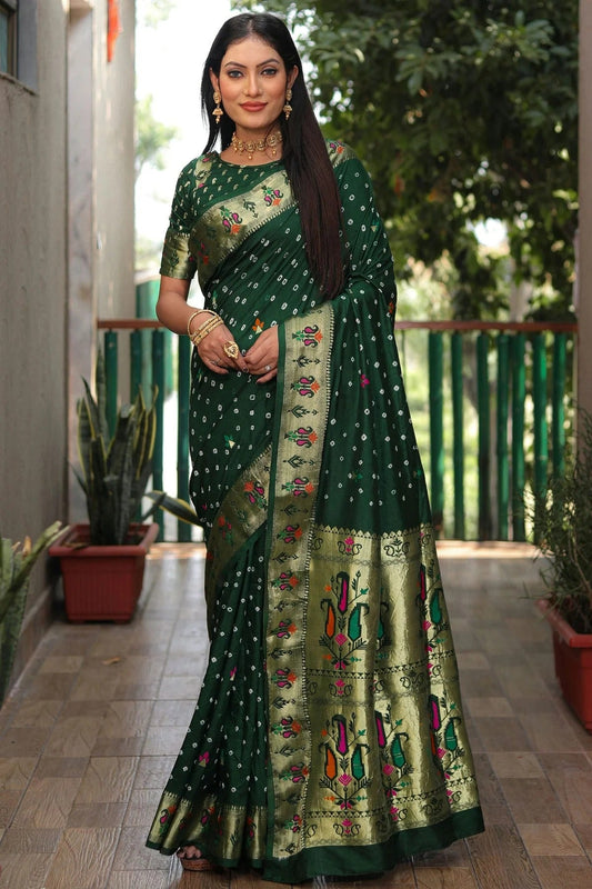 Green Colour Dola Silk Paithani Saree SD1110939