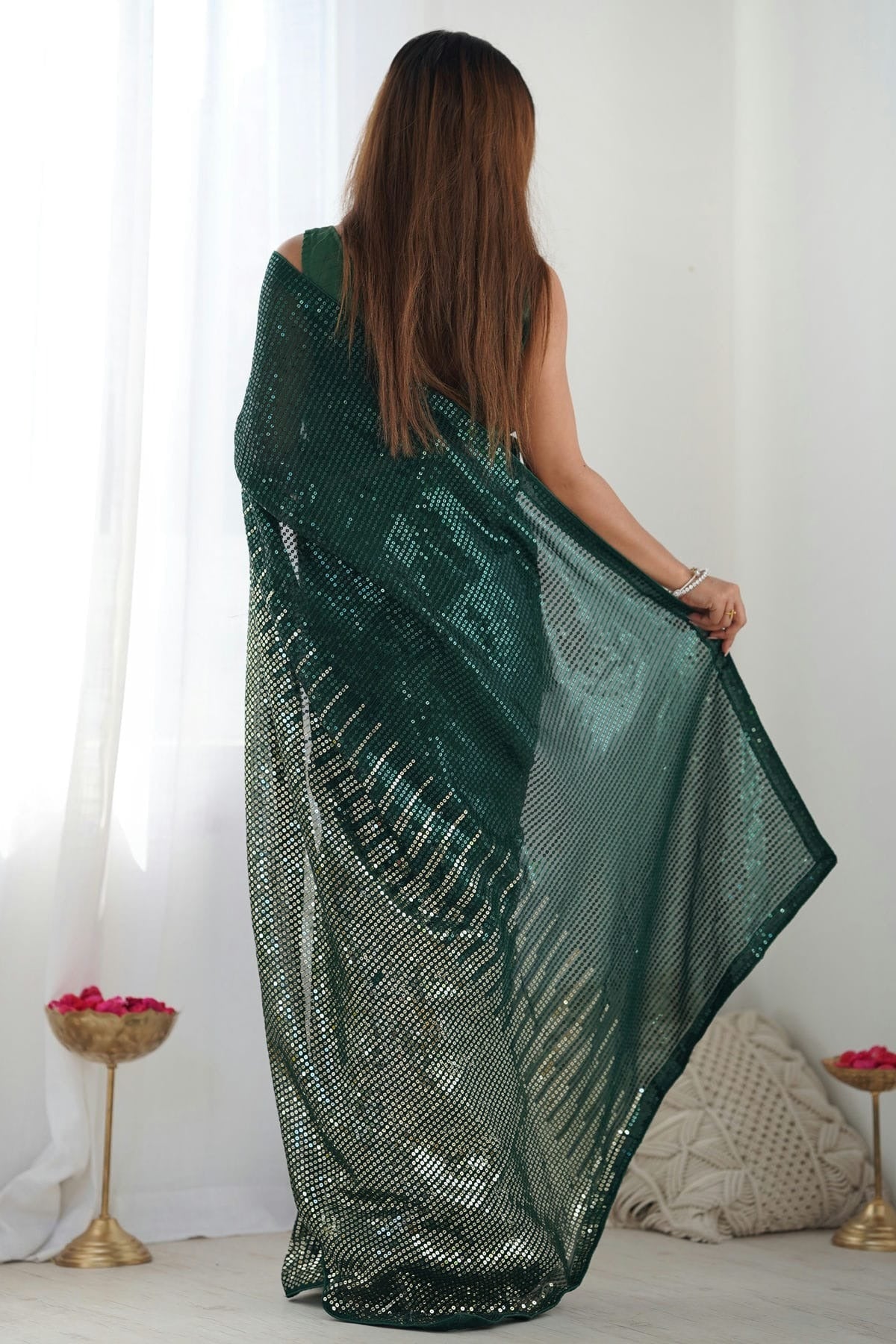 Green Colour Georgette Designer Saree SD1111954 A