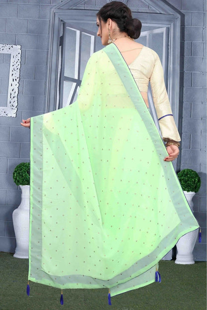Green Colour Georgette Party Wear Saree SD1120583 A