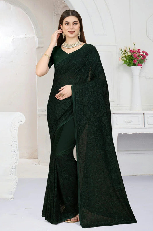 Green Colour Georgette Saree SD1090772