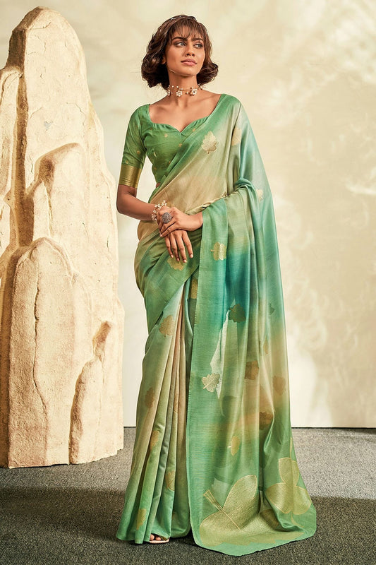 Green Colour Handloom Khadi Saree SD1110035