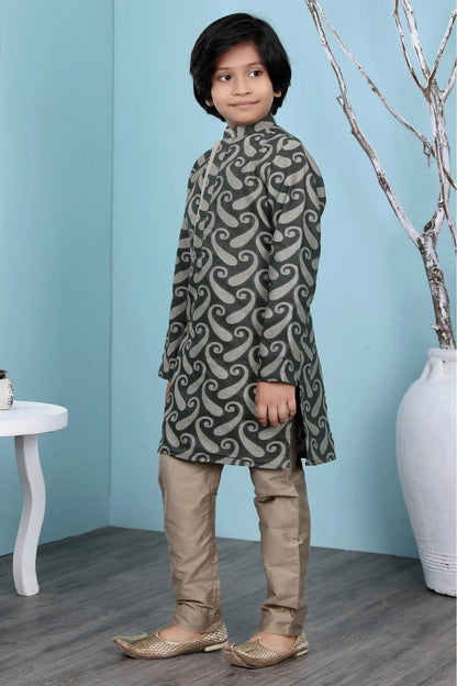 Green Colour Handloom Silk Kurta Pajama BW1070086 A