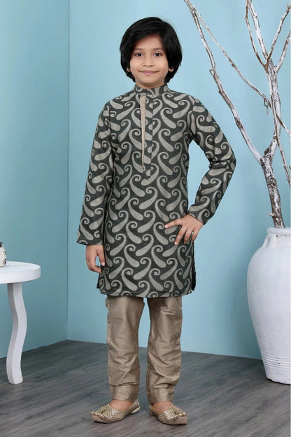 Green Colour Handloom Silk Kurta Pajama BW1070086