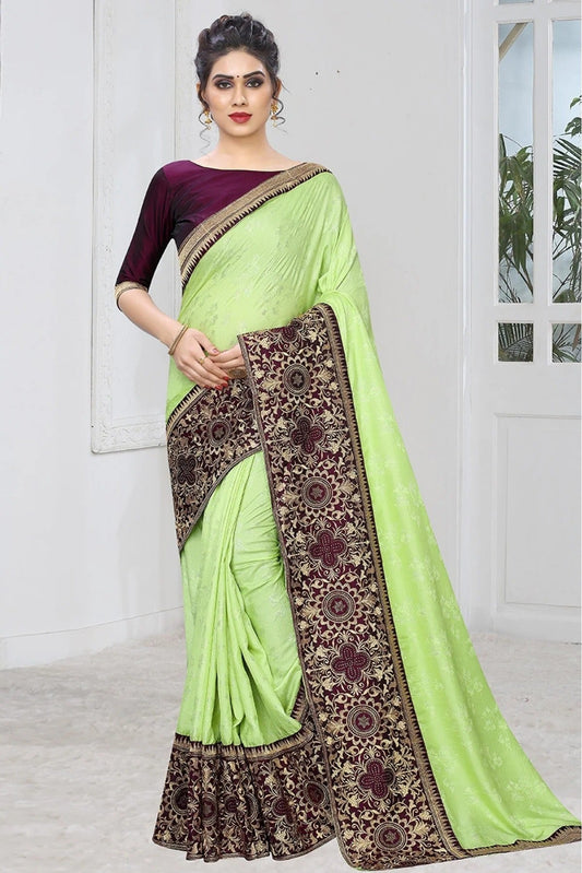 Green Colour Jacquard Silk Designer Saree SD1120525