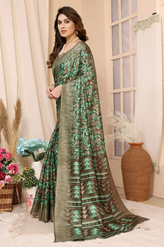 Green Colour Khadi Silk Saree SD1110115