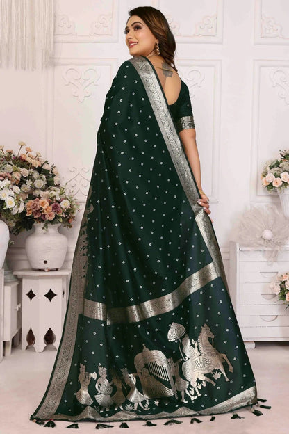 Green Colour Kochi Silk Traditional Saree SD1113079 A