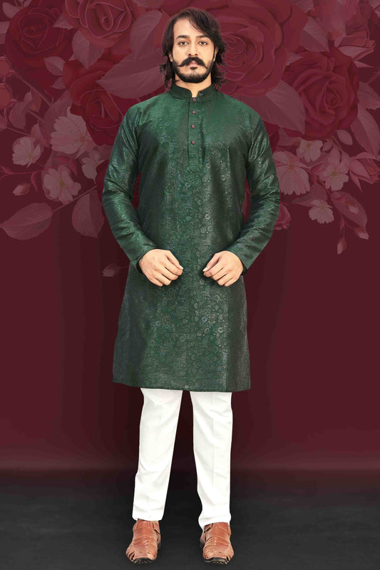 Green Colour Kurta Pajama In Art Silk KP1210014