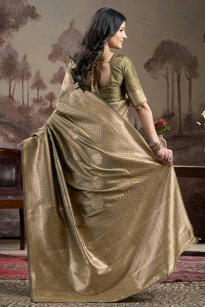 Green Colour Lichi Silk Traditional Saree SD1112208 A