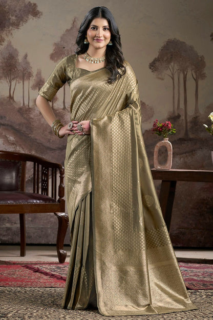 Green Colour Lichi Silk Traditional Saree SD1112208