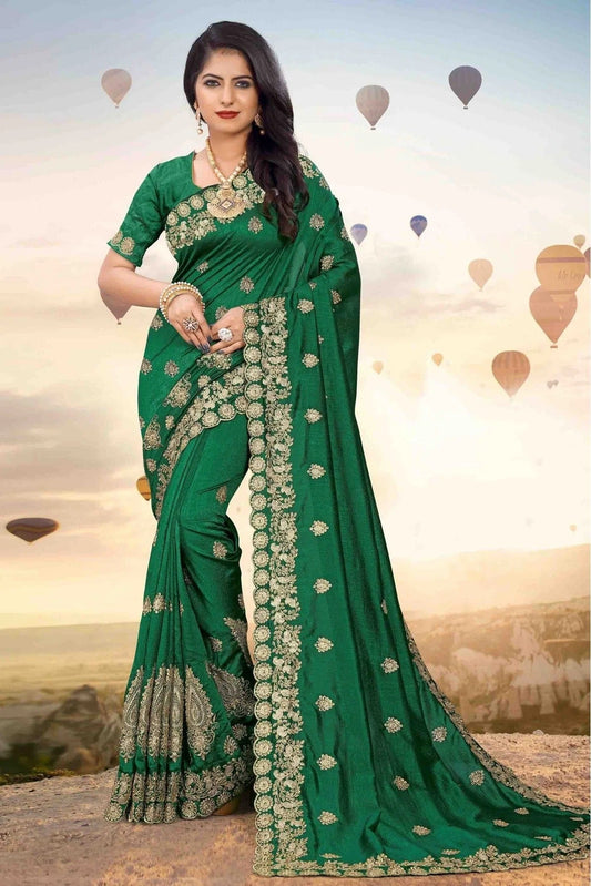 Green Colour Mayo Silk Designer Saree SD1120540