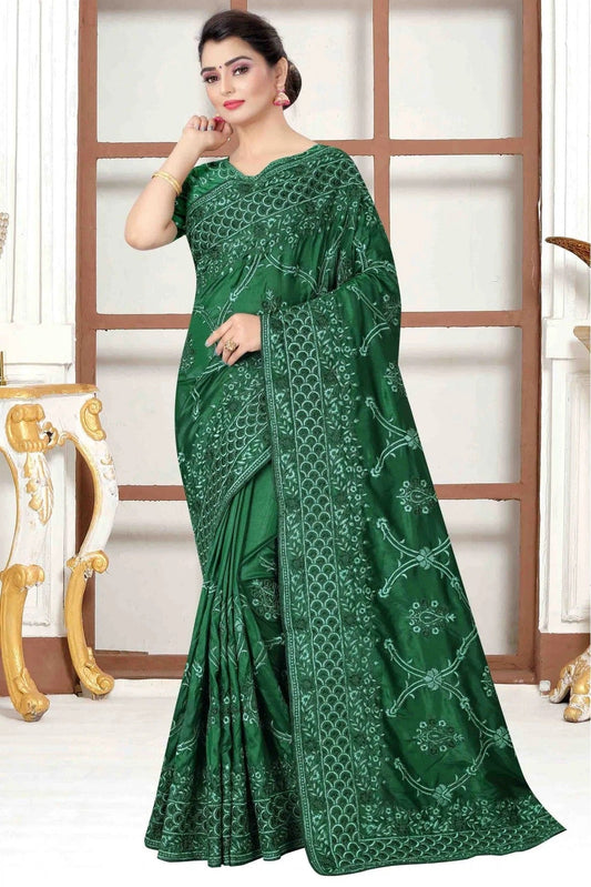 Green Colour Modal Silk Designer Saree SD1090180