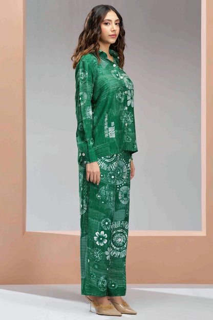 Green Colour Muslin Silk Co Ord Suit TP1080967 A