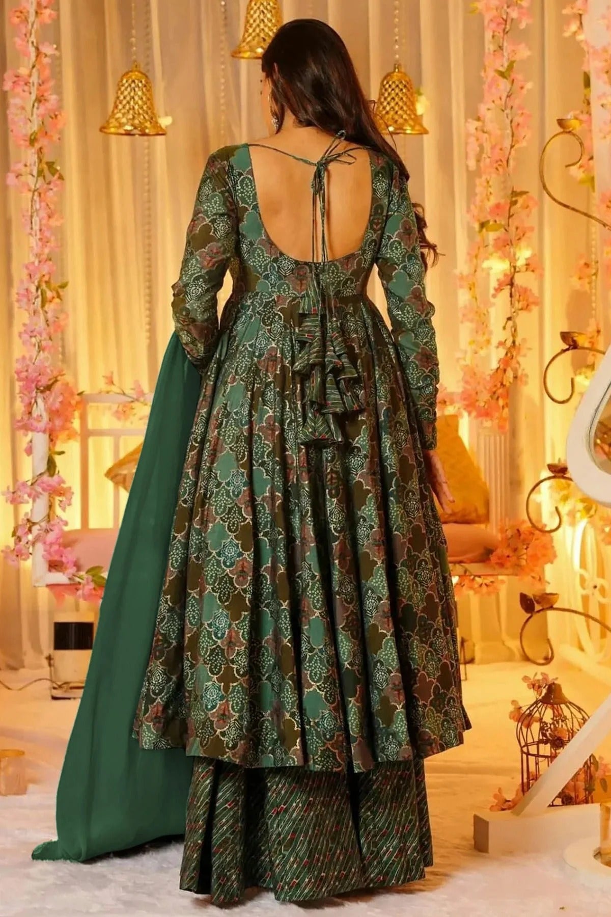 Green Colour Muslin Stitched Salwar Suit SS1111431 A