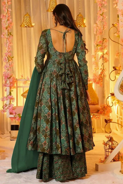 Green Colour Muslin Stitched Salwar Suit SS1111431 A