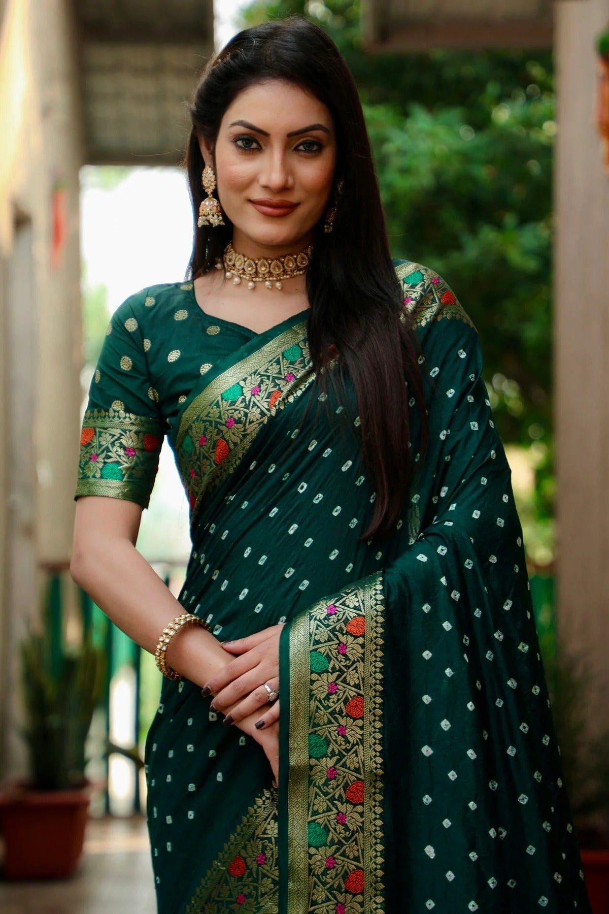 Green Colour Paithani Silk Traditional Saree SD1110931 A