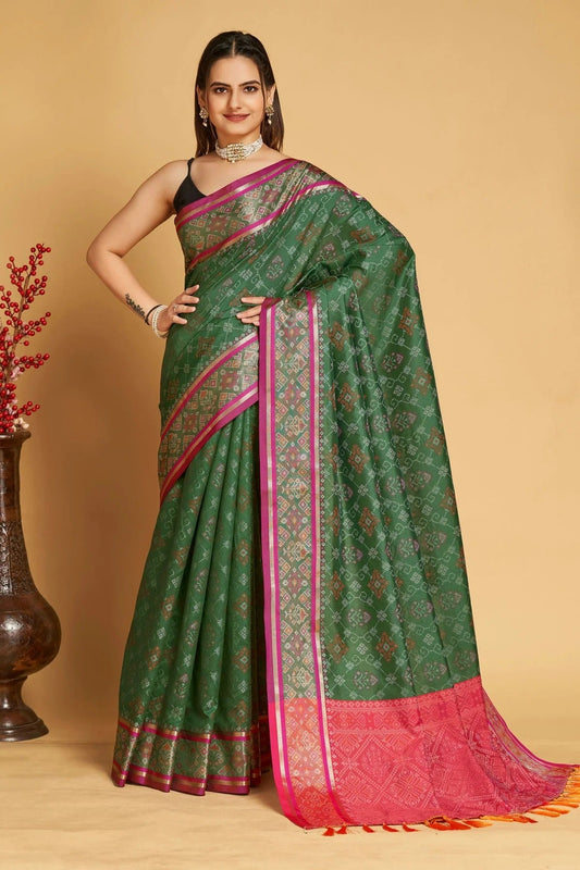 Green Colour Patola Silk Saree SD1110040