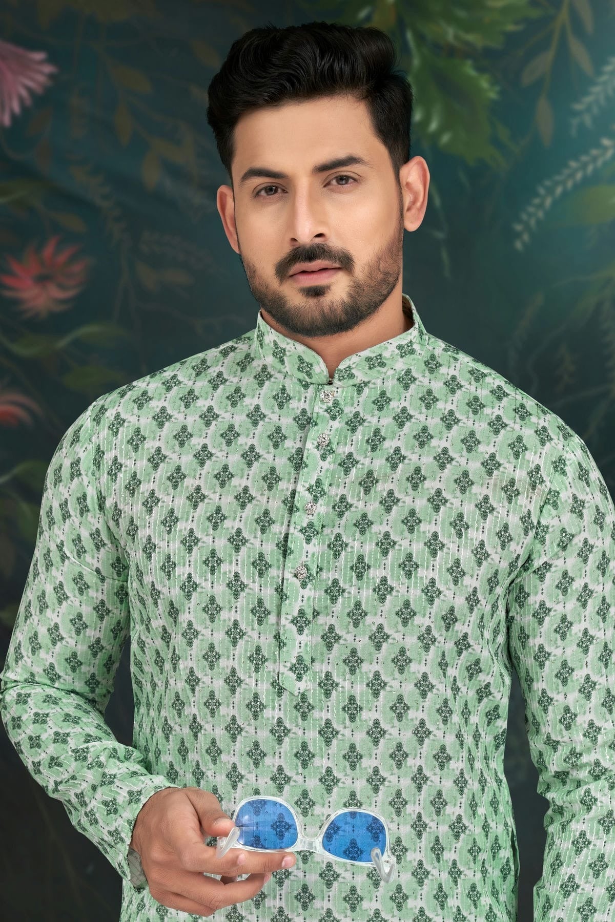 Green Colour Rayon Kurta Pajama KP1040488 A