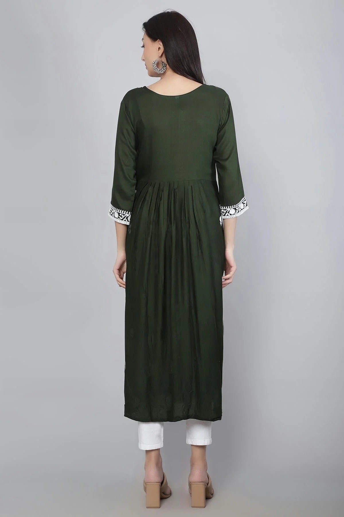 Green Colour Rayon Kurti KR1111137 A
